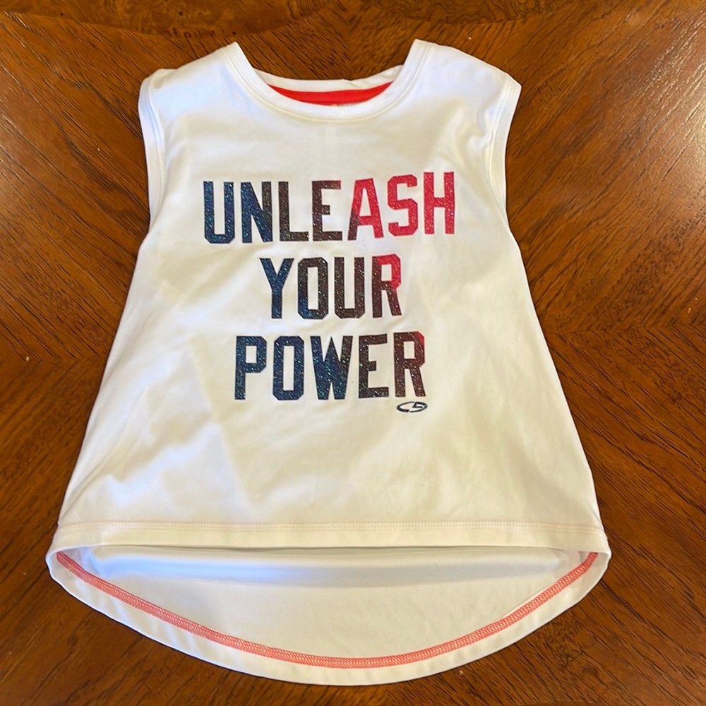 Champion white t-shirt.